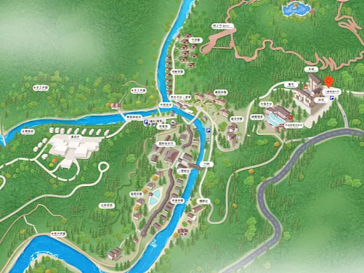三乡镇结合景区手绘地图智慧导览和720全景技术，可以让景区更加“动”起来，为游客提供更加身临其境的导览体验。